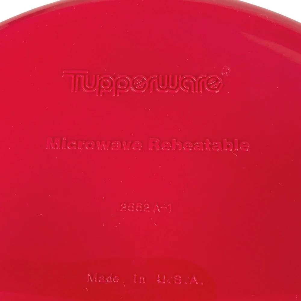 New Tupperware Munchkids Divided Plate With Lid Plastic Red 3-Section Microwave